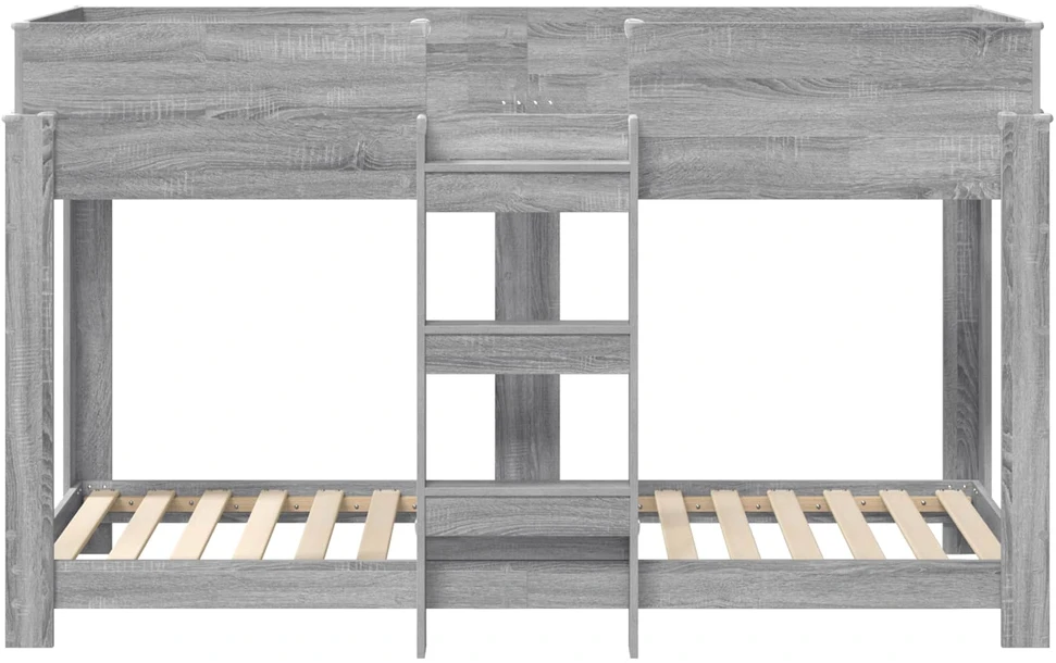 Vaikų dvigulė lova Pilkas Sonoma 75 x 190 cm Apdirbta mediena