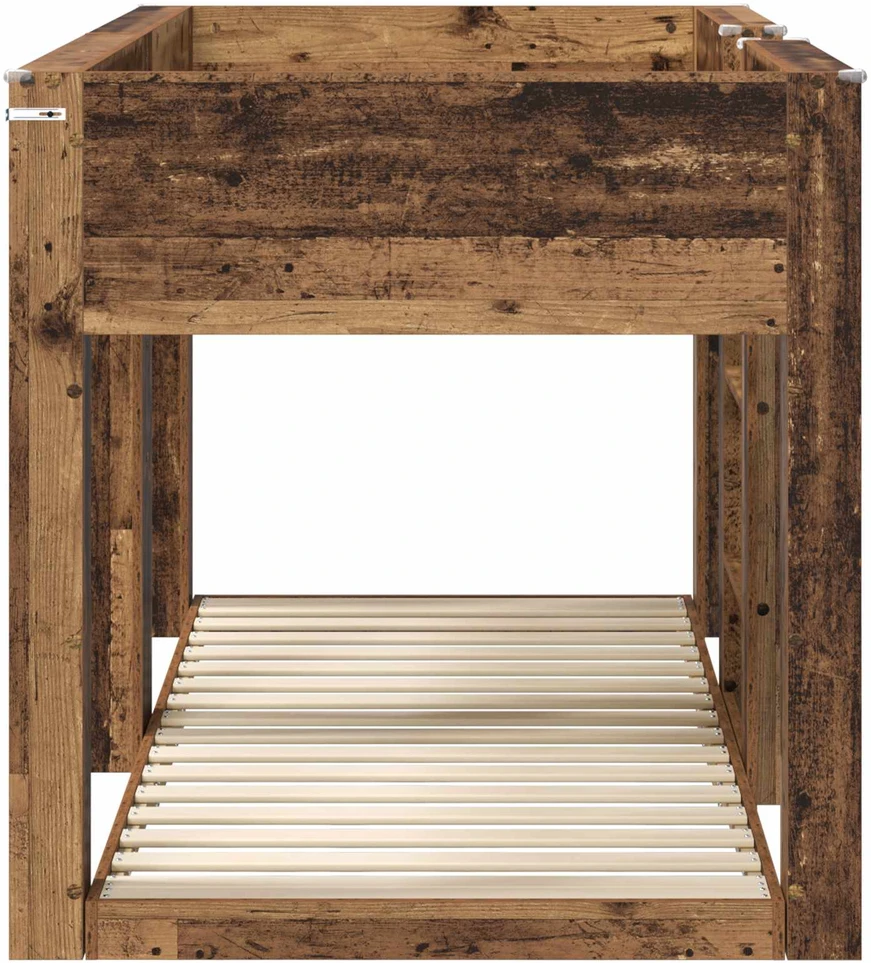 Vaikų dvigulė lova Senas medis 75 x 190 cm Apdirbta mediena