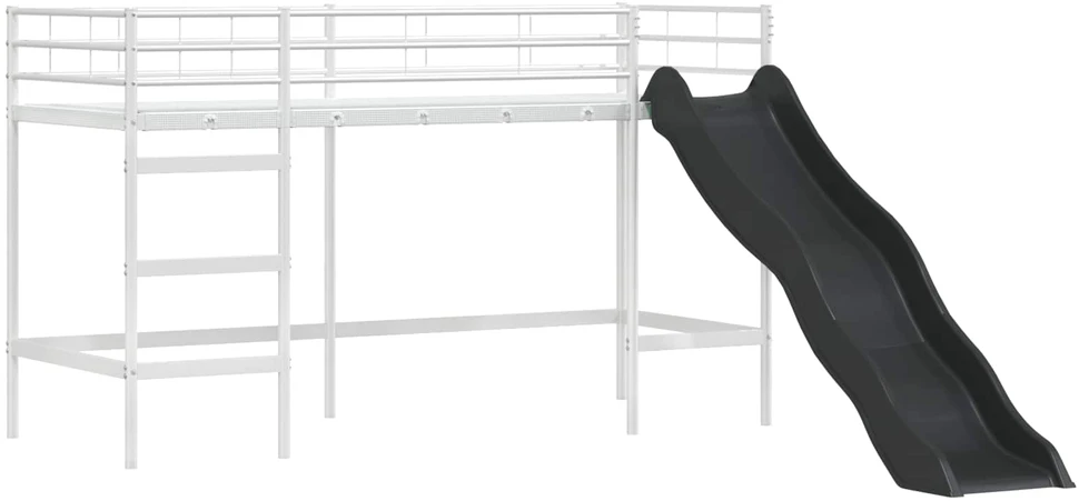 Vaikiška dvigulė lova Balta ir rožinė 75 x 190 cm Metalas
