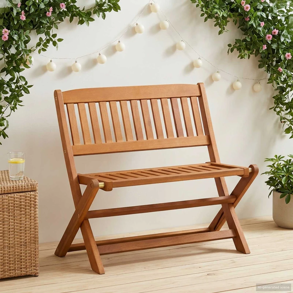Vaikų suolas 1 -Seater 61 x 38 x 57 cm Kietas eukalipto medis