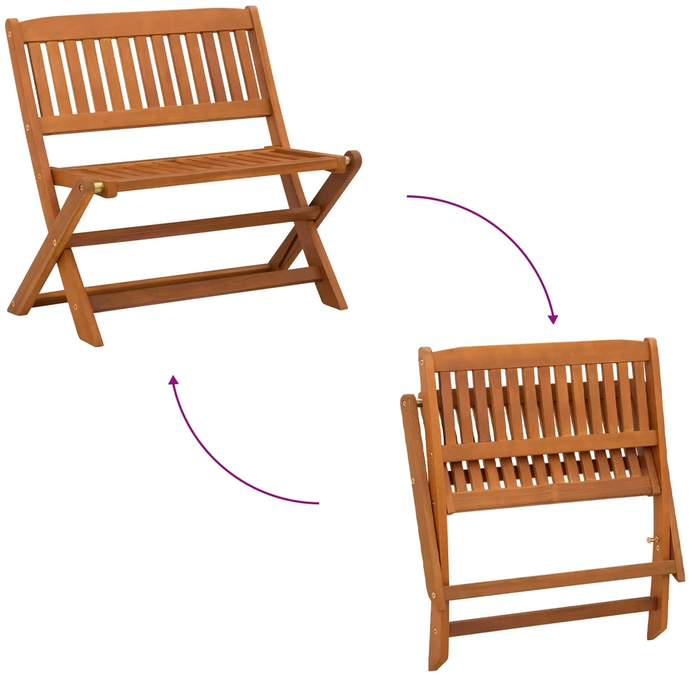 Vaikų suolas 1 -Seater 61 x 38 x 57 cm Kietas eukalipto medis