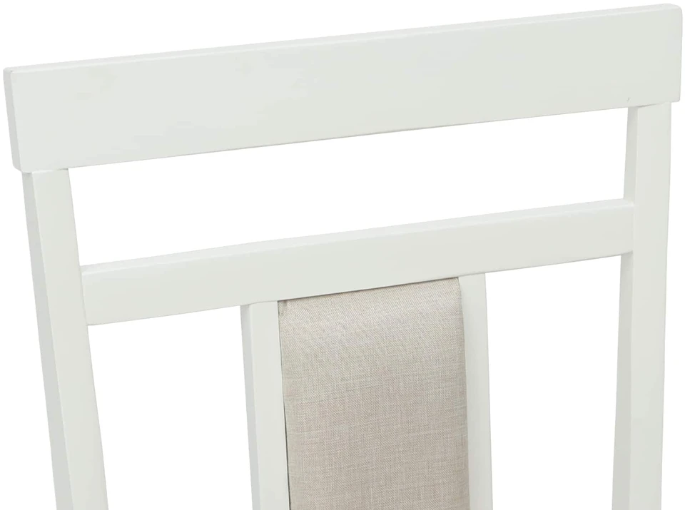Valgomasis krėslas 2 vnt. Kietas gumos medis Balta