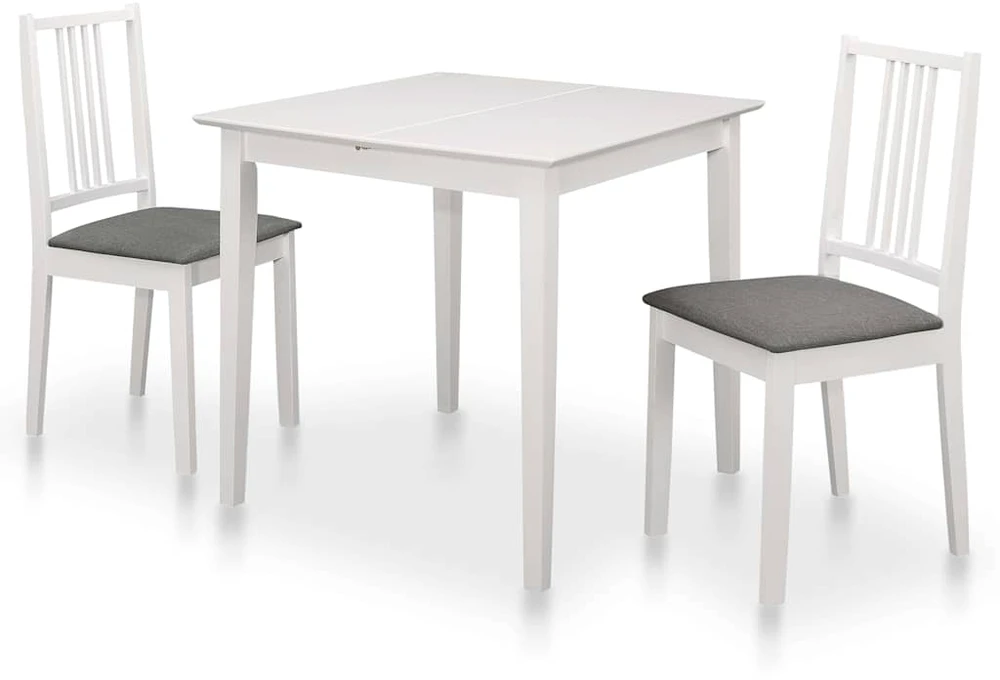 Valgomojo baldų komplektas, 3d., baltos sp., MDF
