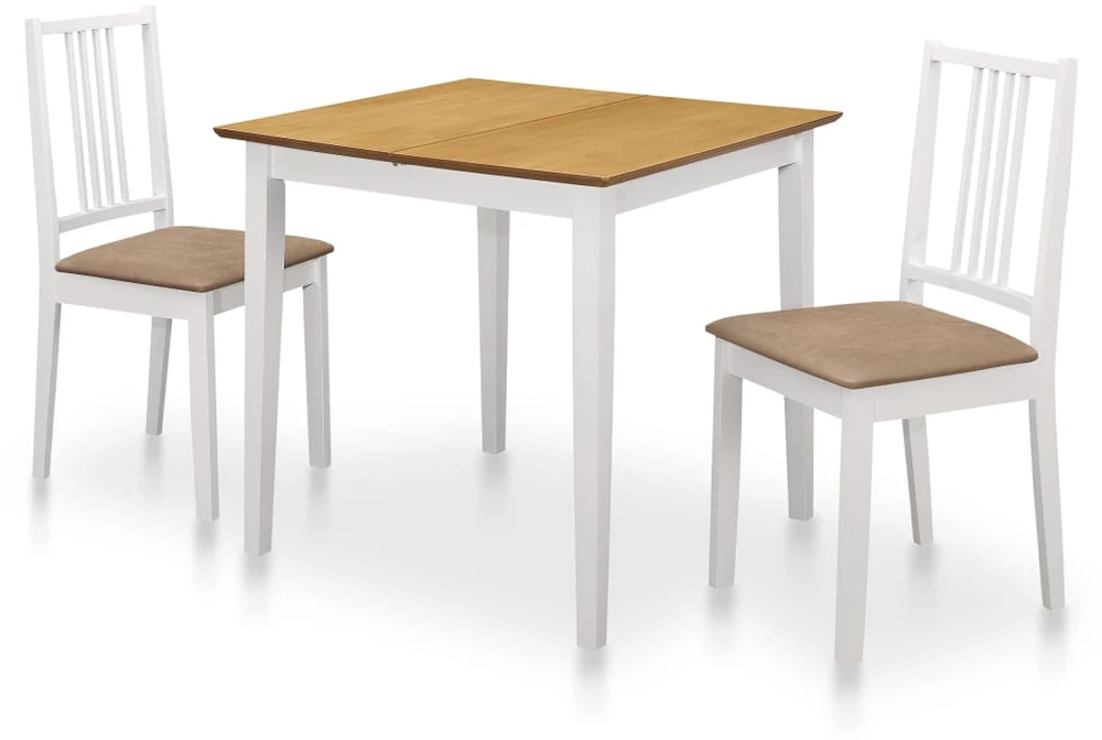 Valgomojo baldų komplektas, 3d., baltos sp., MDF