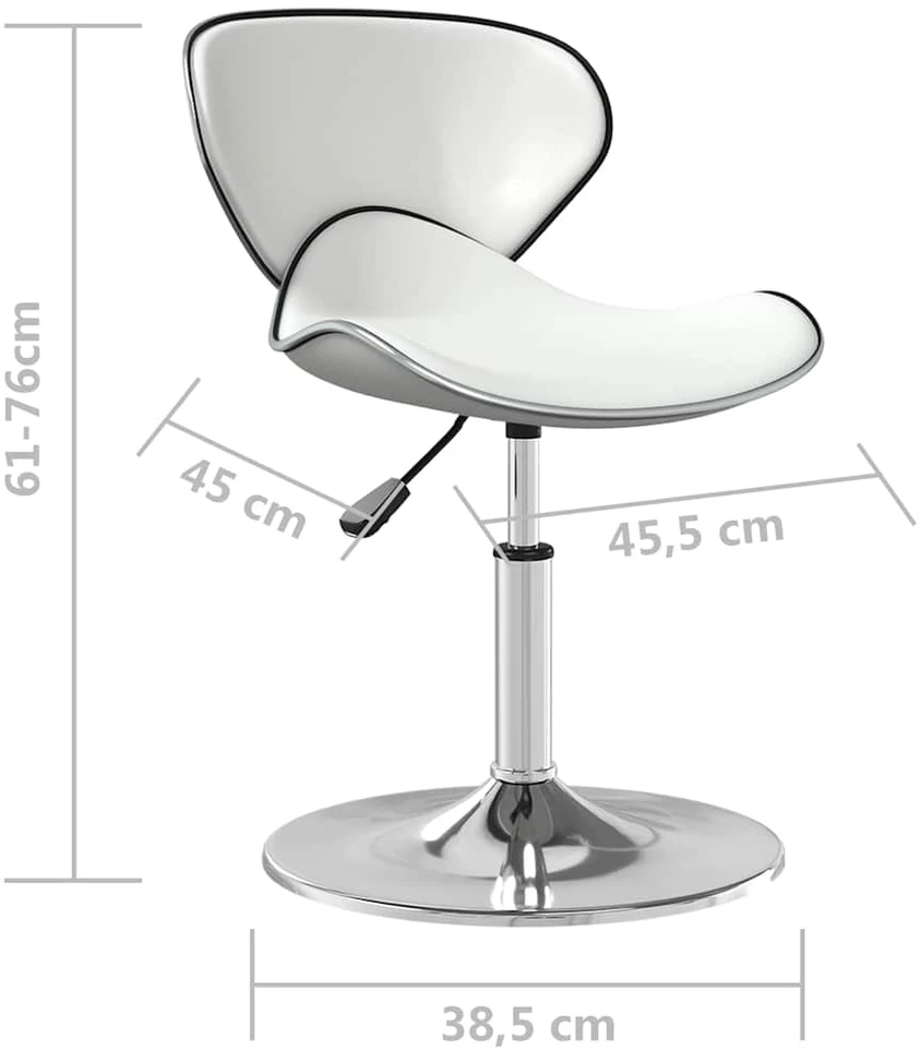 Valgomojo kėdė, baltos spalvos, dirbtinė oda (335109)