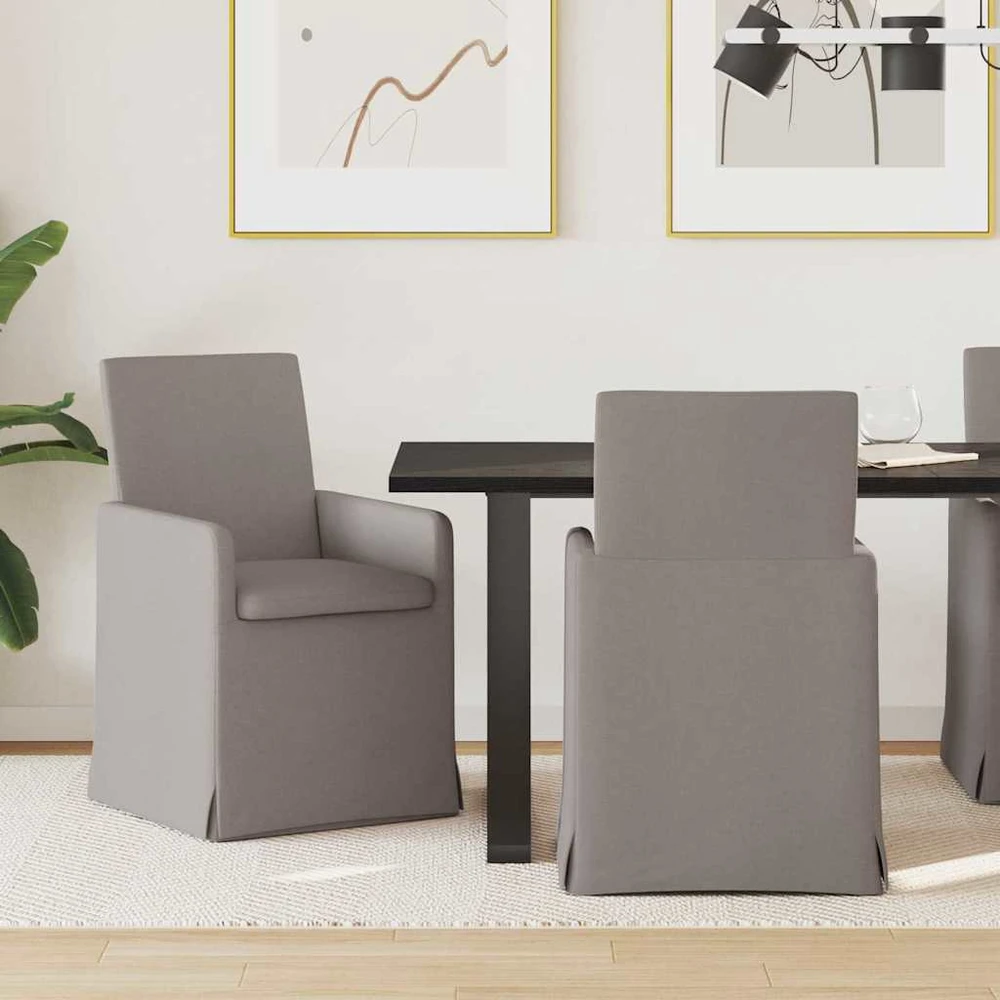 Valgomojo kėdės 2 vnt. audinys Tortora 57 x 67 x 95 cm