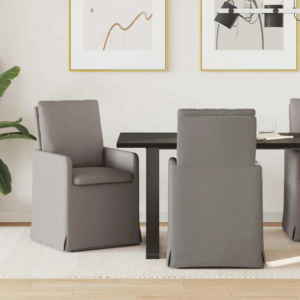 Valgomojo kėdės 2 vnt. audinys Tortora 57 x 67 x 98 cm