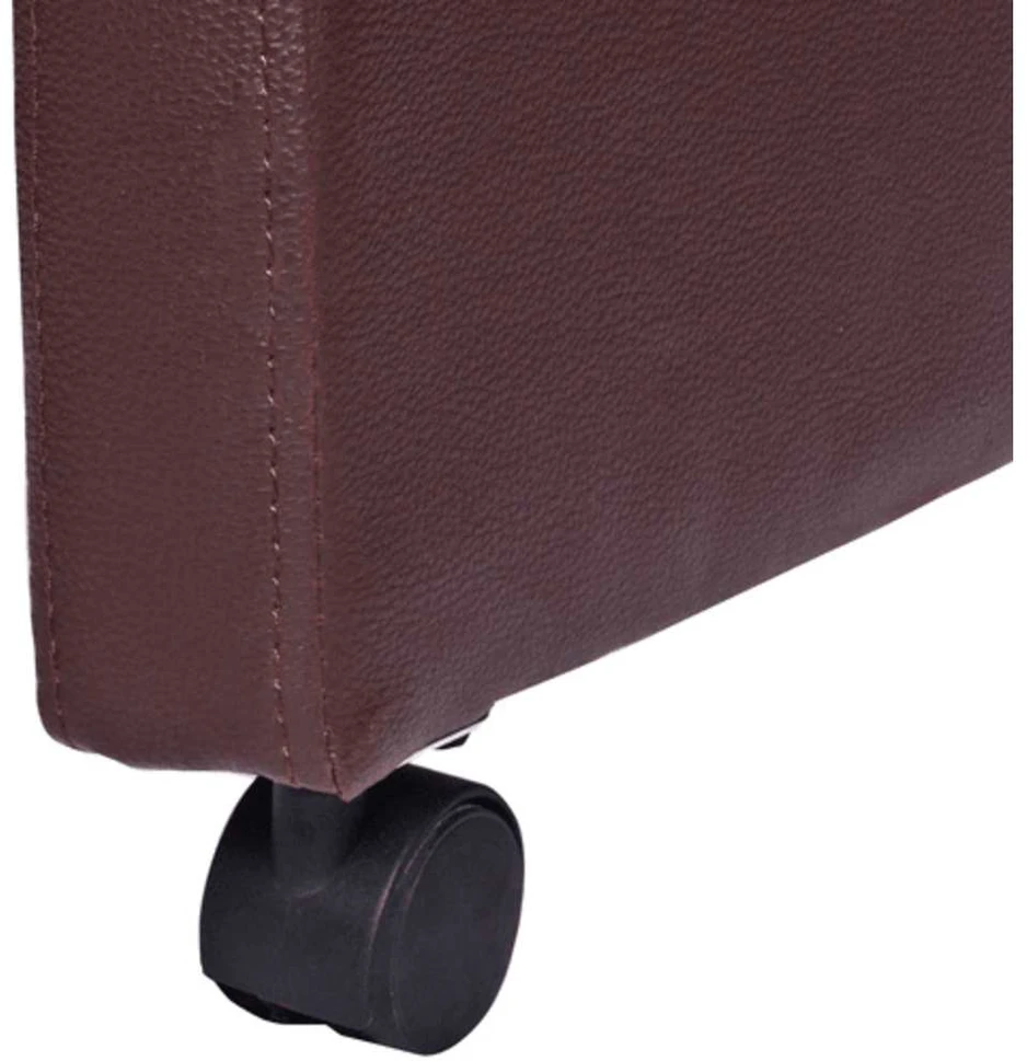 Valgomojo kėdės, 2vnt., rudos spalvos, dirbtinė oda