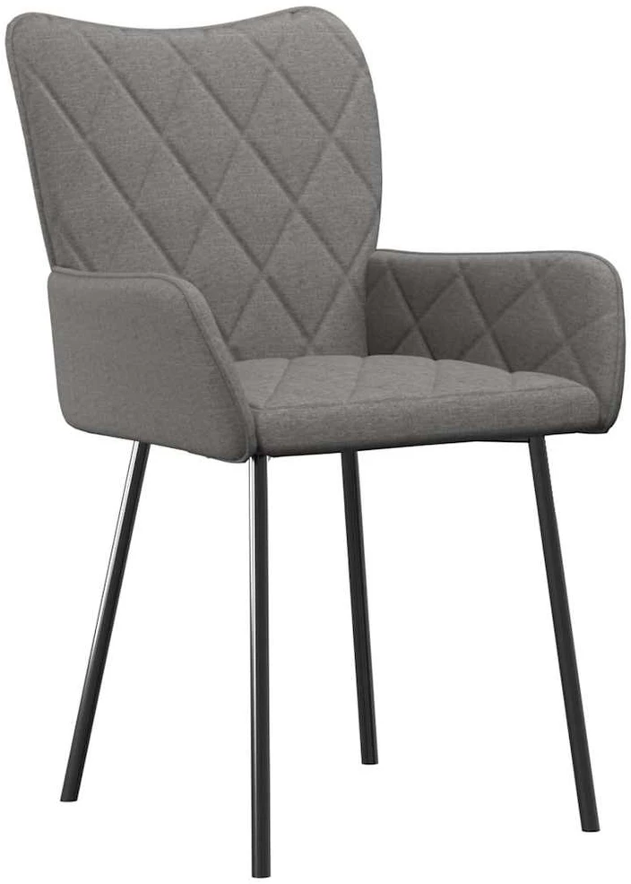 Valgomojo kėdės, 2vnt., šviesiai pilkos spalvos, audinys