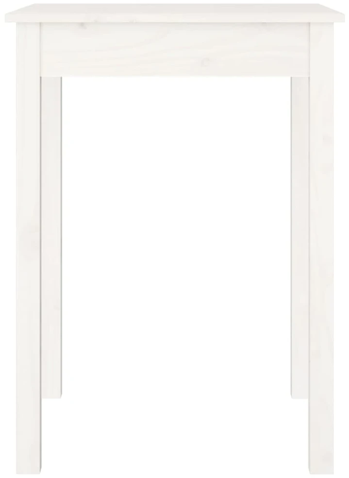 Valgomojo stalas, baltas, 55x55x75cm, pušies medienos masyvas