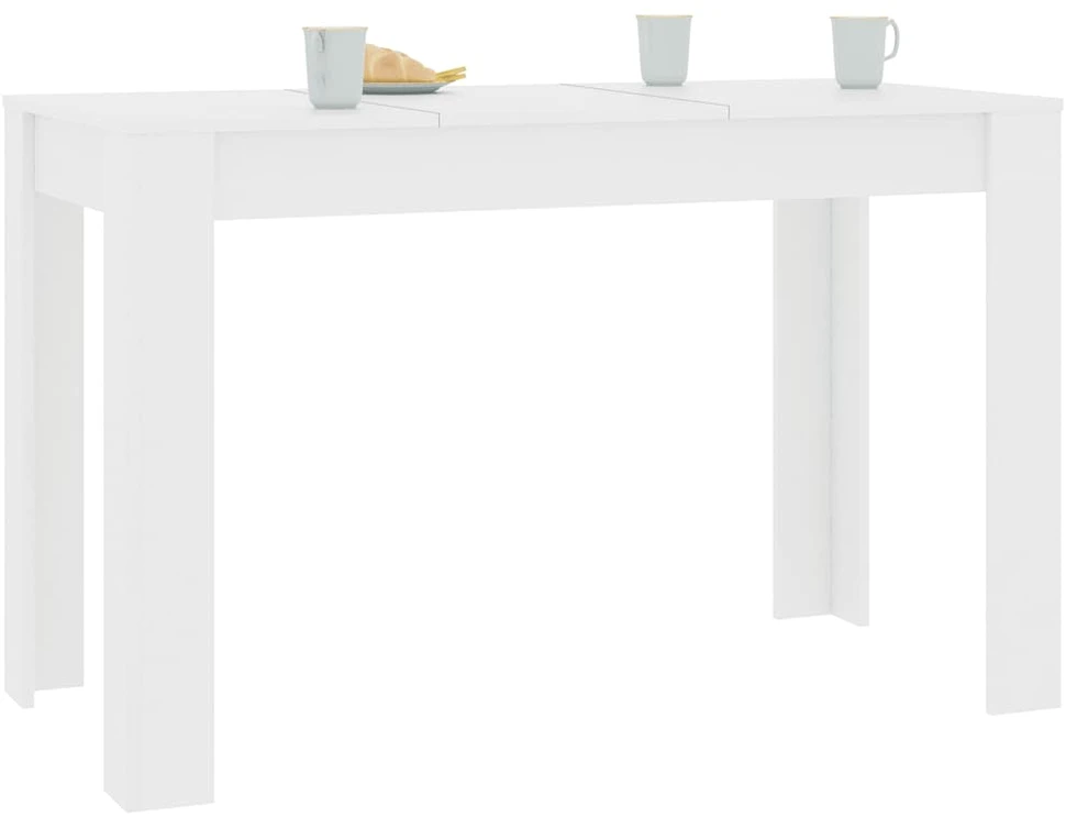 Valgomojo stalas, baltos spalvos, 120x60x76cm, apdirbta mediena