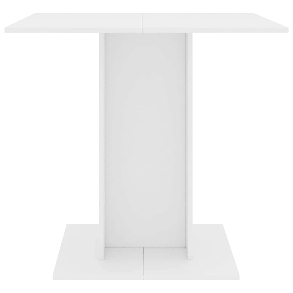 Valgomojo stalas, baltos spalvos, 80x80x75 cm, apdirbta mediena