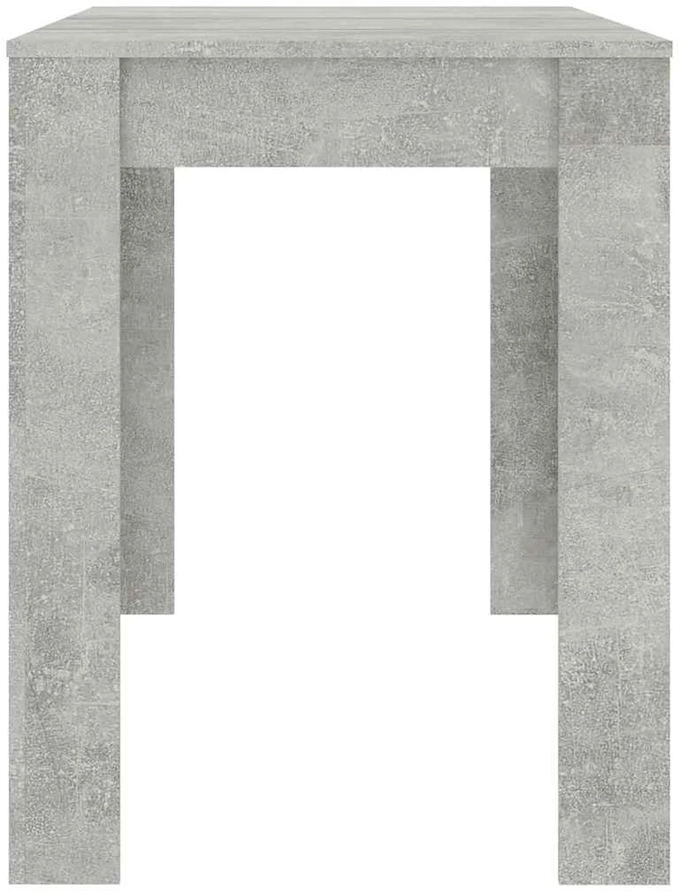 Valgomojo stalas, betono pilkas, 120x60x76cm, apdirbta mediena