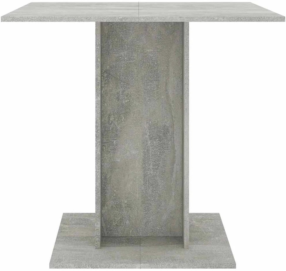 Valgomojo stalas, betono pilkas, 80x80x75 cm, apdirbta mediena