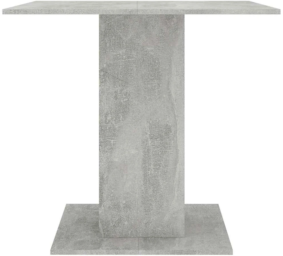 Valgomojo stalas, betono pilkas, 80x80x75 cm, apdirbta mediena