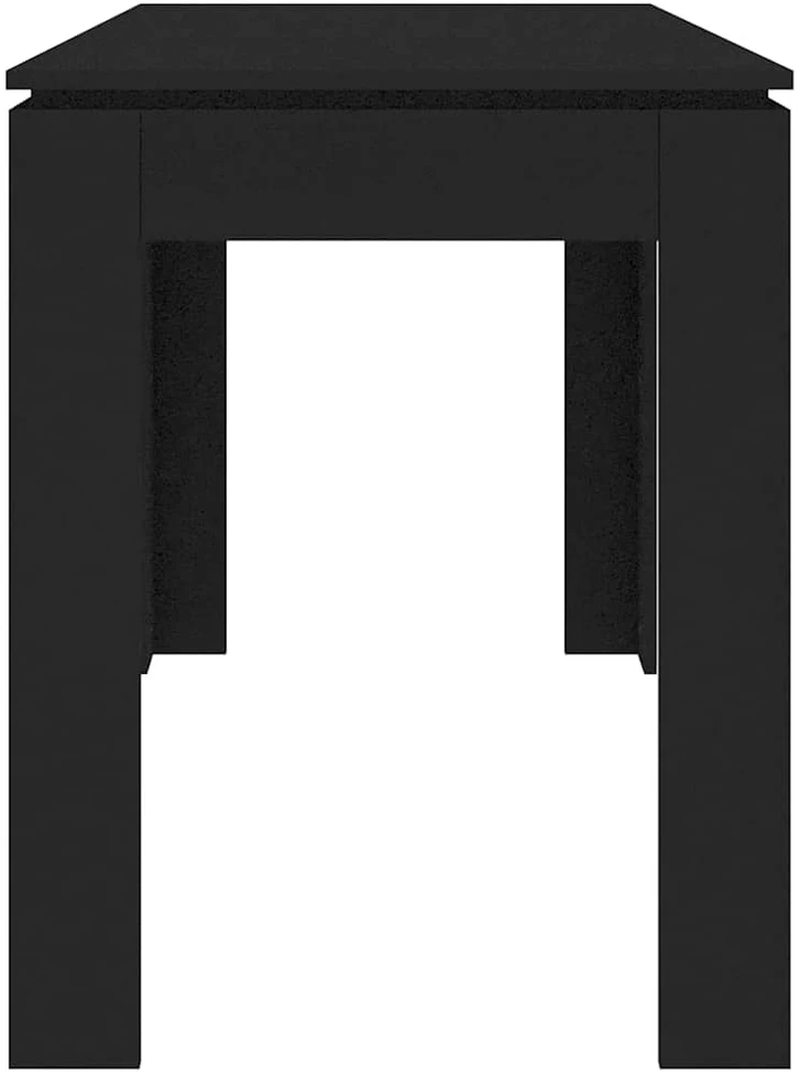 Valgomojo stalas, juodos spalvos, 120x60x76cm, apdirbta mediena