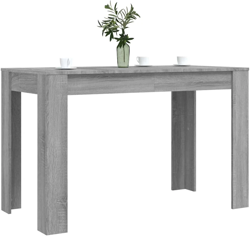 Valgomojo stalas, pilkas ąžuolo, 120x60x76cm, apdirbta mediena