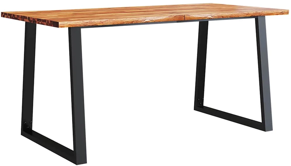 Valgomojo stalas su gyvu kraštu, 160x80x75cm, akacijos masyvas