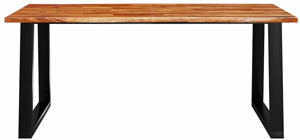 Valgomojo stalas su gyvu kraštu, 180x90x75cm, akacijos masyvas