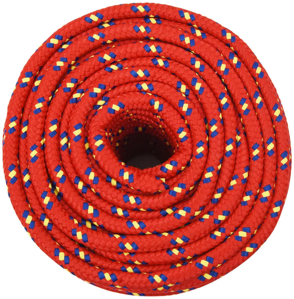 Valties virvė, raudonos spalvos, 12mm, 100m, polipropilenas