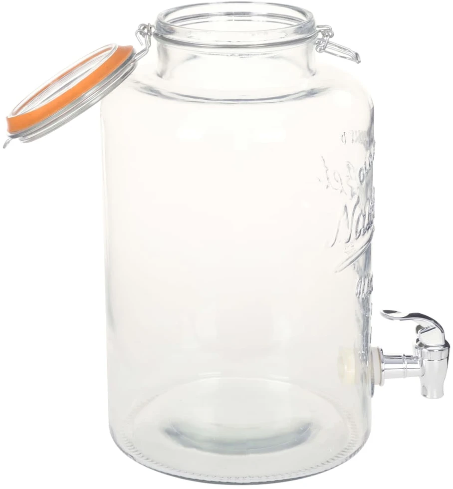 Vandens dozatorius XXL, su čiaupu, 8L, skaidrus stiklas