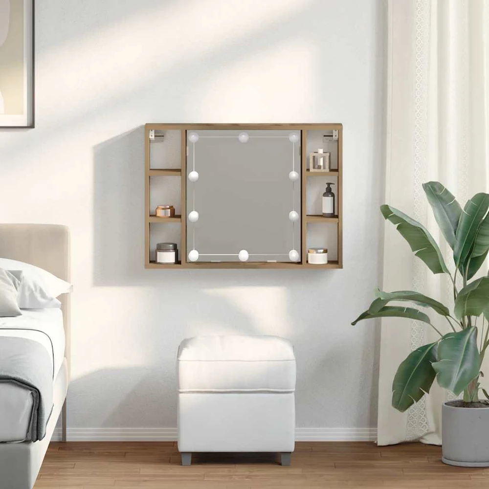 Veidrodinė spintelė su LED apšvietimu, artisano, 76x15x55cm