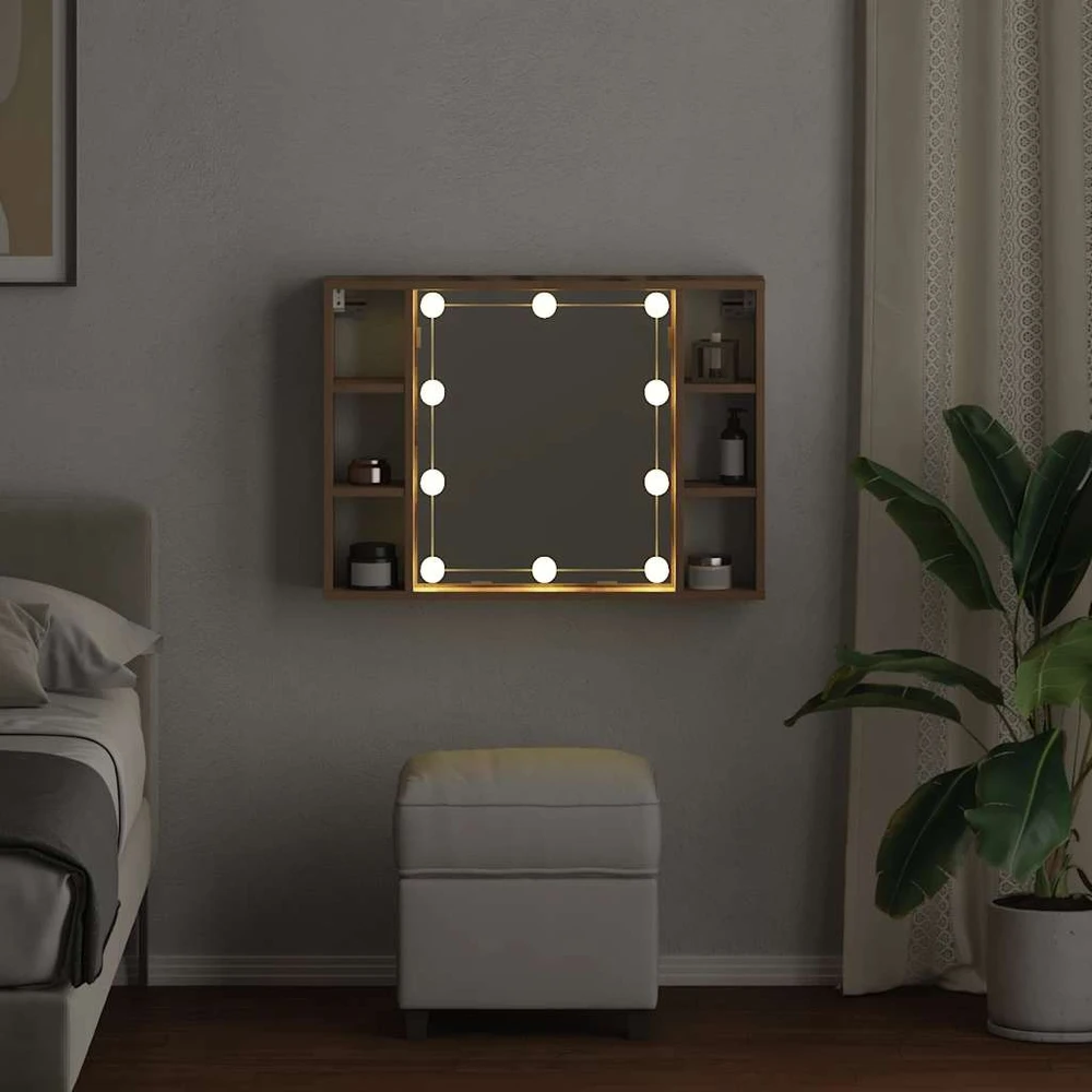 Veidrodinė spintelė su LED apšvietimu, artisano, 76x15x55cm