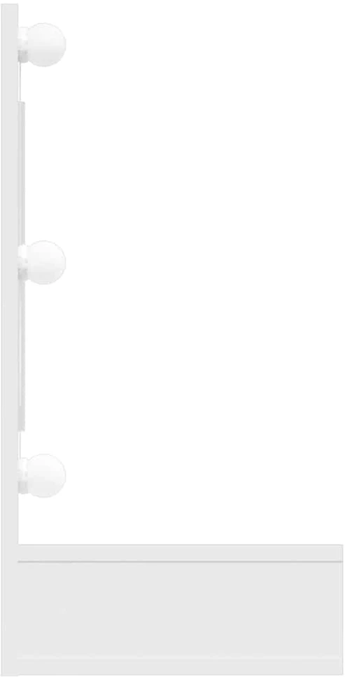 Veidrodinė spintelė su LED, balta, 90x31,5x62cm, blizgi