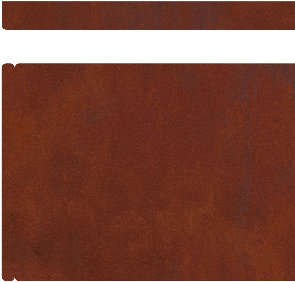 Vejo kraštas 4 vnt. 450 x 15 cm Rūdijanti