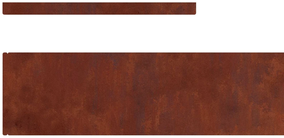 Vejo kraštas 4 vnt. 450 x 15 cm Rūdijanti