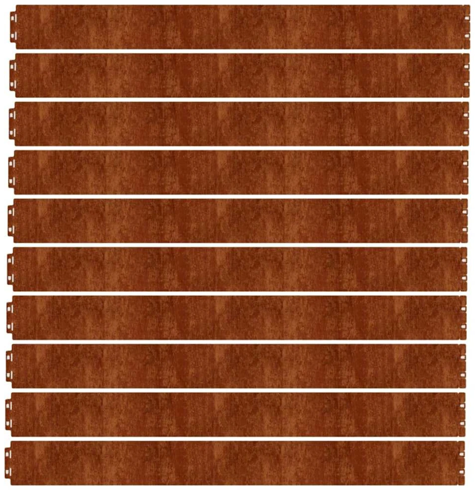 Vejos apvadai, 10vnt., 10x103cm, lankstus Corten plienas
