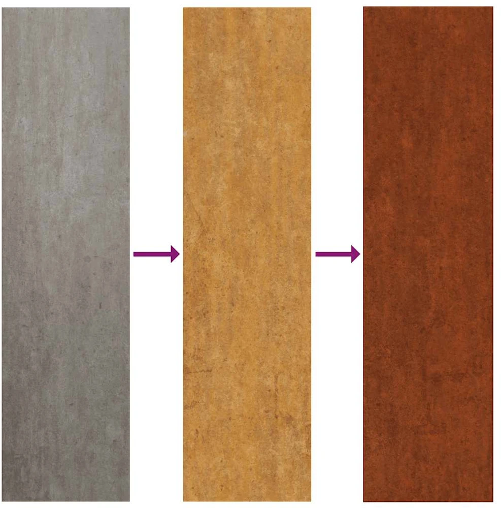 Vejos apvadai, 10vnt., 15x103cm, lankstus Corten plienas