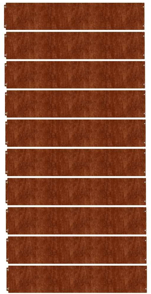 Vejos apvadai, 10vnt., 20x103cm, lankstus Corten plienas