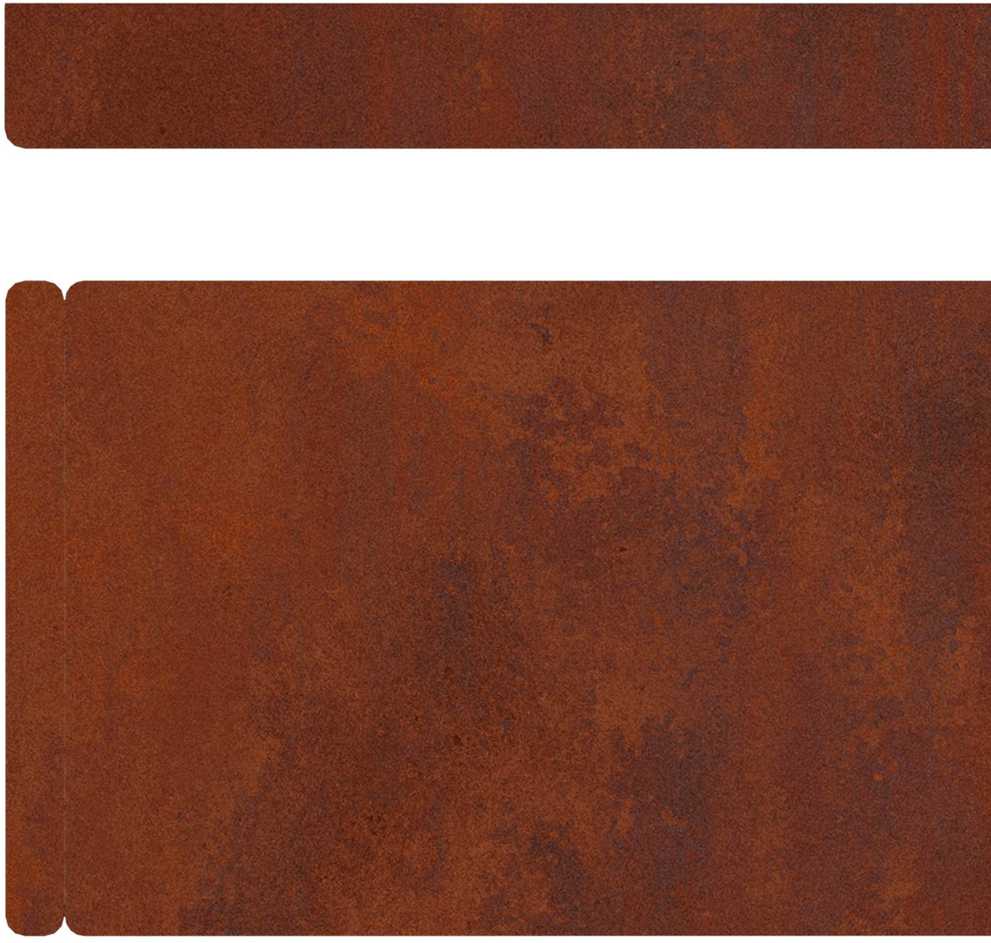 Vejo kraštas 4 vnt. 450 x 10 cm Rūdijanti