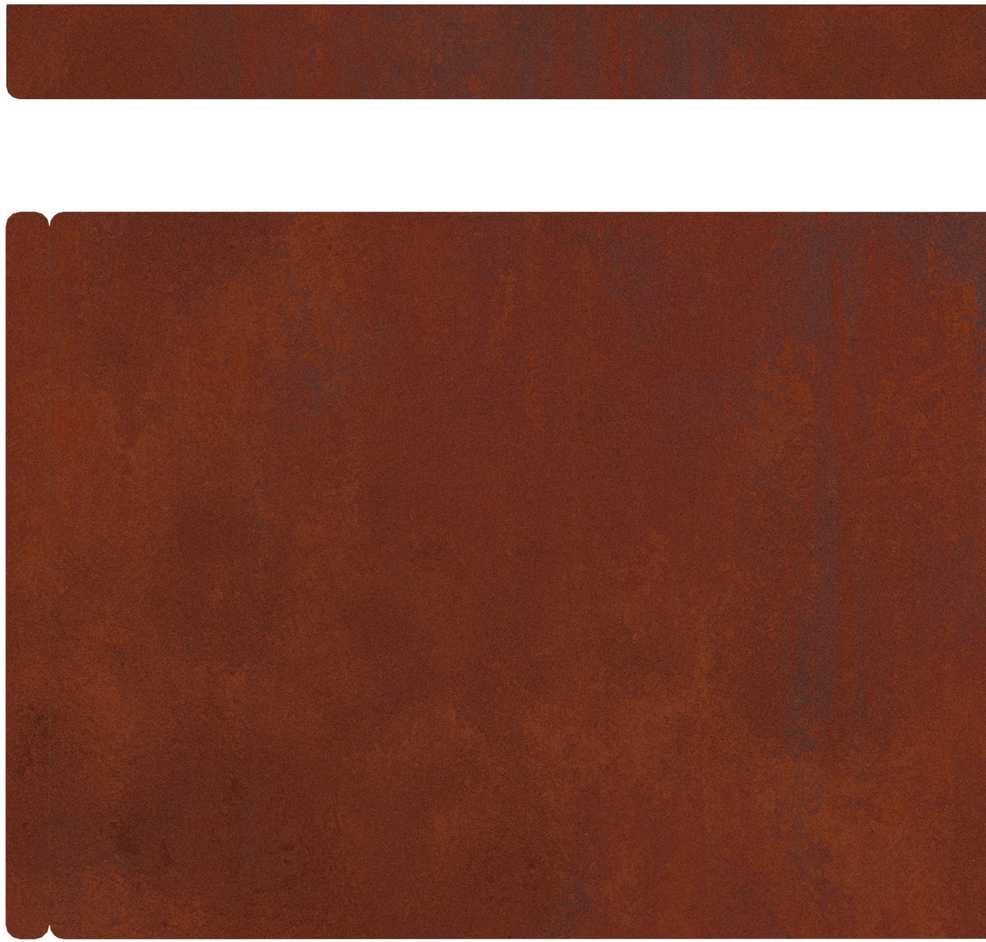Vejo kraštas 450 x 15 cm Atmosferos poveikiui atsparus plienas