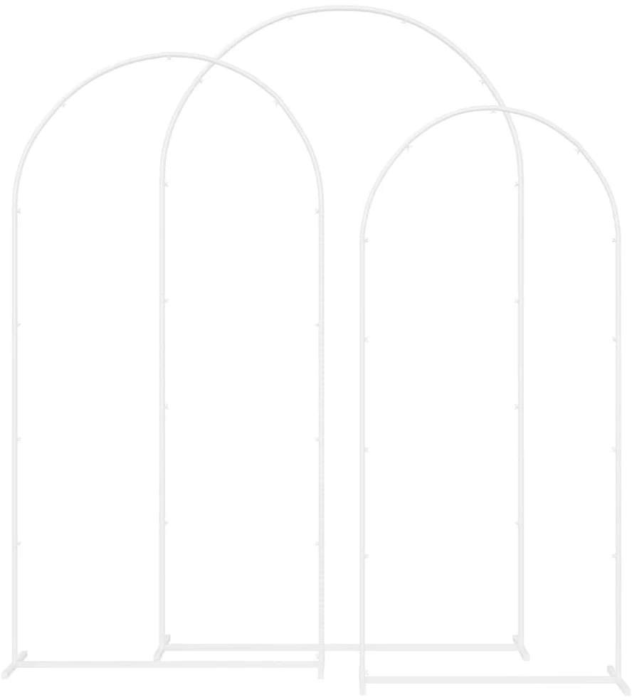 Vestuvinis Arklys 3 vnt. Balta 120 x 40 x 217 cm Plienas