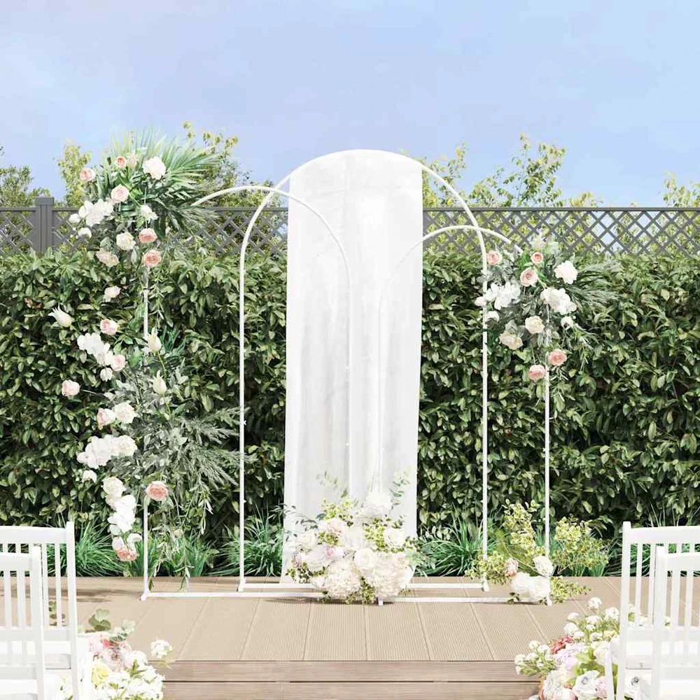 Vestuvinis Arklys 3 vnt. Balta 120 x 40 x 217 cm Plienas
