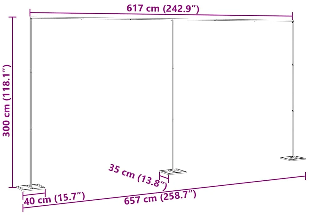 Vestuvinis Arklys Auksinė 657 x 35 x 300 cm Plienas