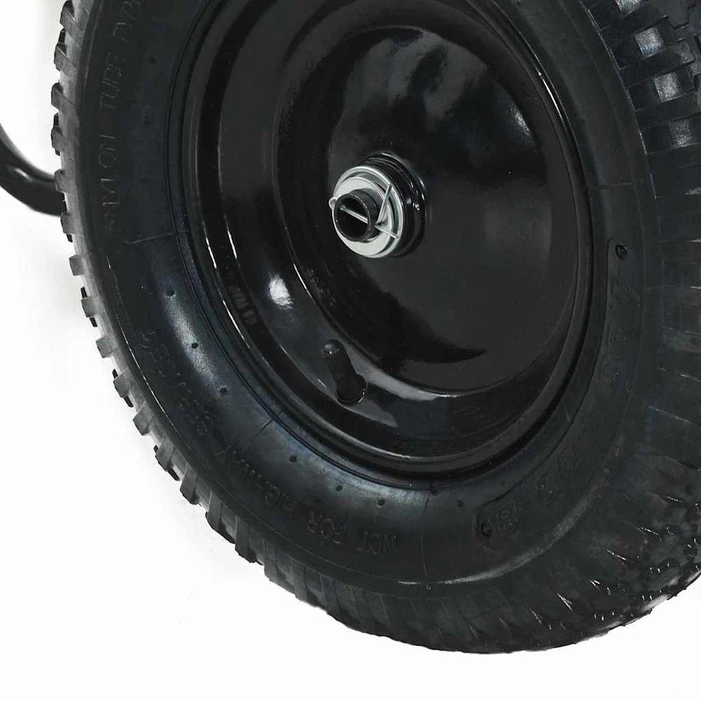 Vežimėlis Sidabrinė ir juoda 80 L 120 kg Galvanizuotas plienas