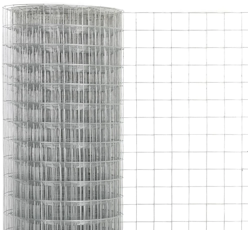 Vielinis tinklas viščiukams, sidabrinis, 10x1,5m, plienas