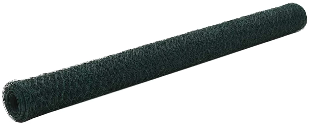 Vielinis tinklas viščiukams su PVC danga, žalias, 25x1,5m