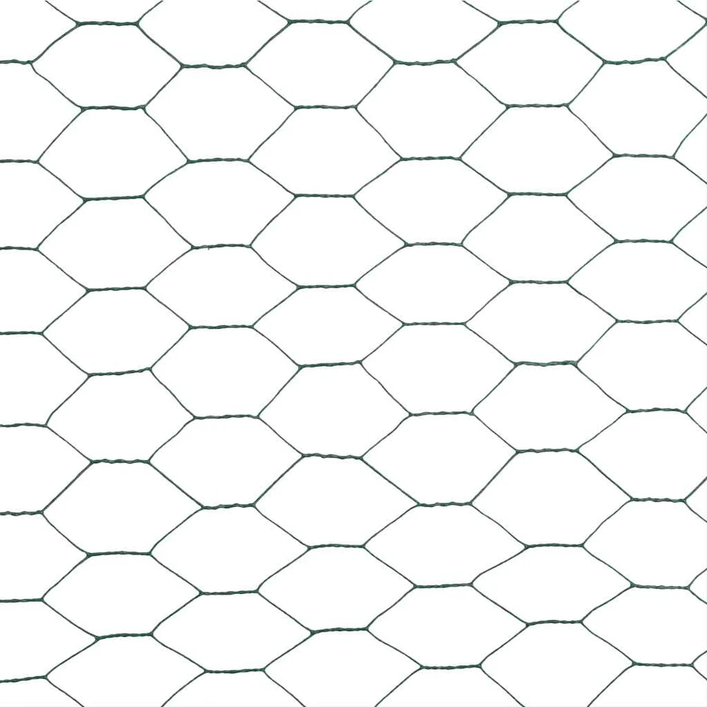 Vielinis tinklas viščiukams su PVC danga, žalias, 25x1,5m