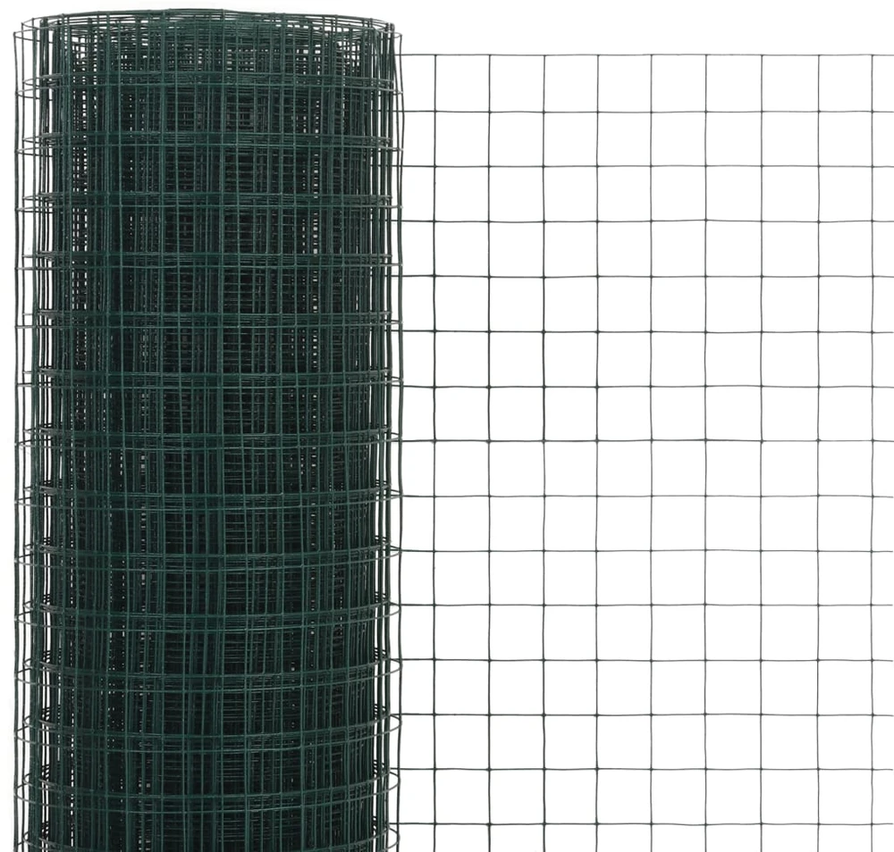 Vielos tinklas su PVC danga, žalias, 10x0,5m