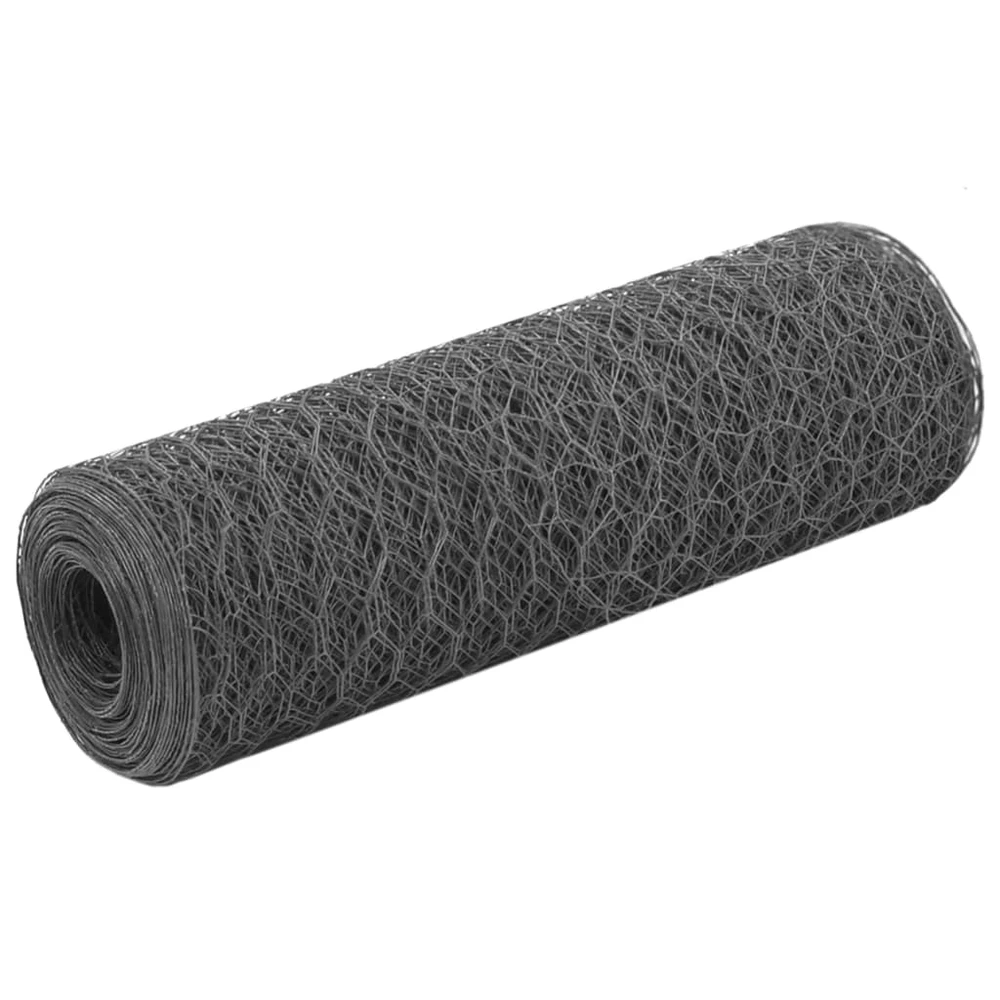 Vielos tinklas viščiukų aptvarui su PVC danga, pilkas, 25x0,5m