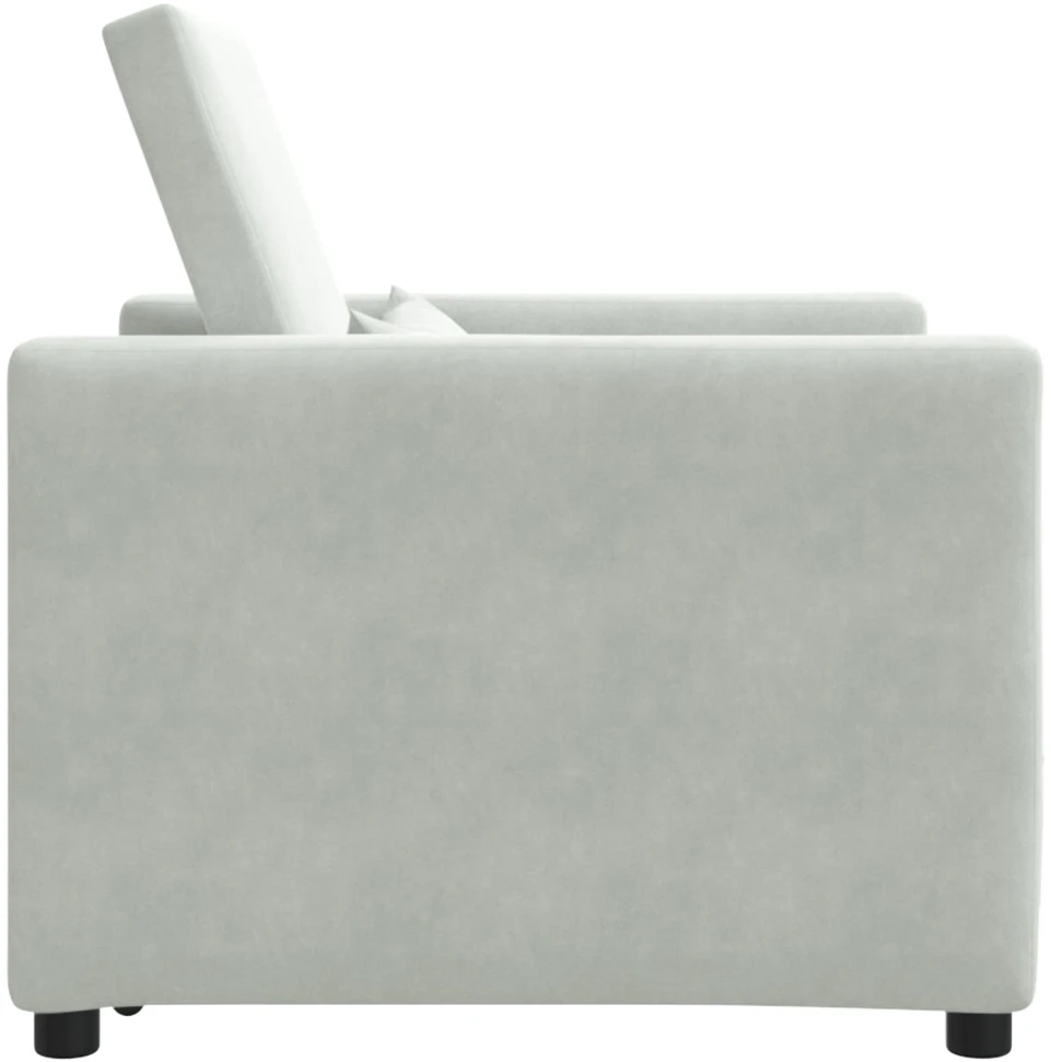 Fotelis Ištraukiamas sofa-lova vienvietis Šviesiai pilka Aksomas