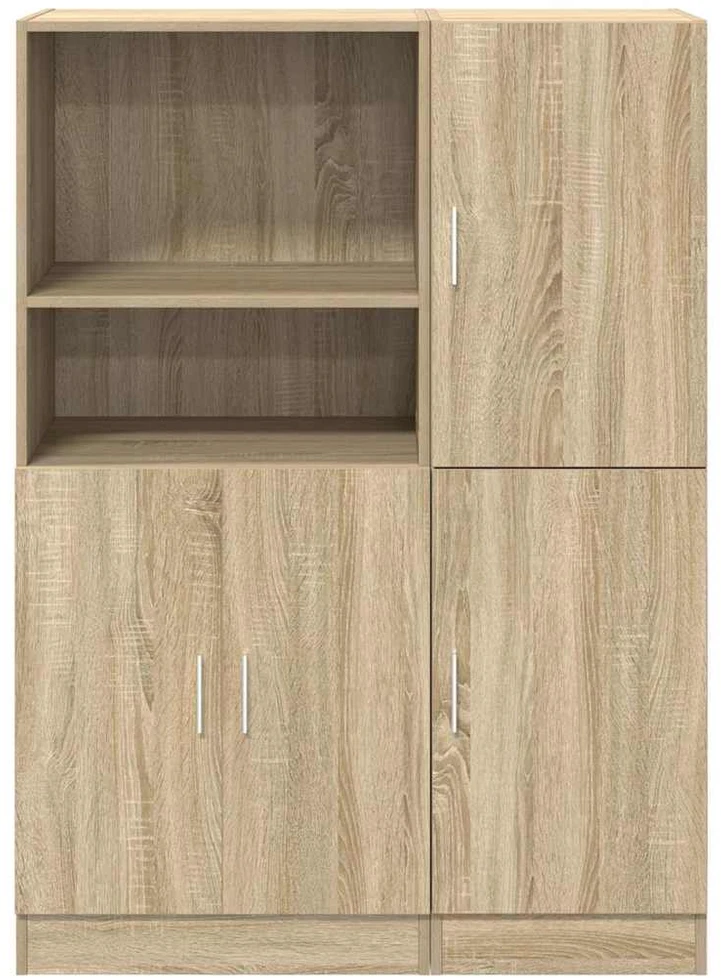 Virtuvės spintelių komplektas, 2 dalių, ąžuolo, mediena