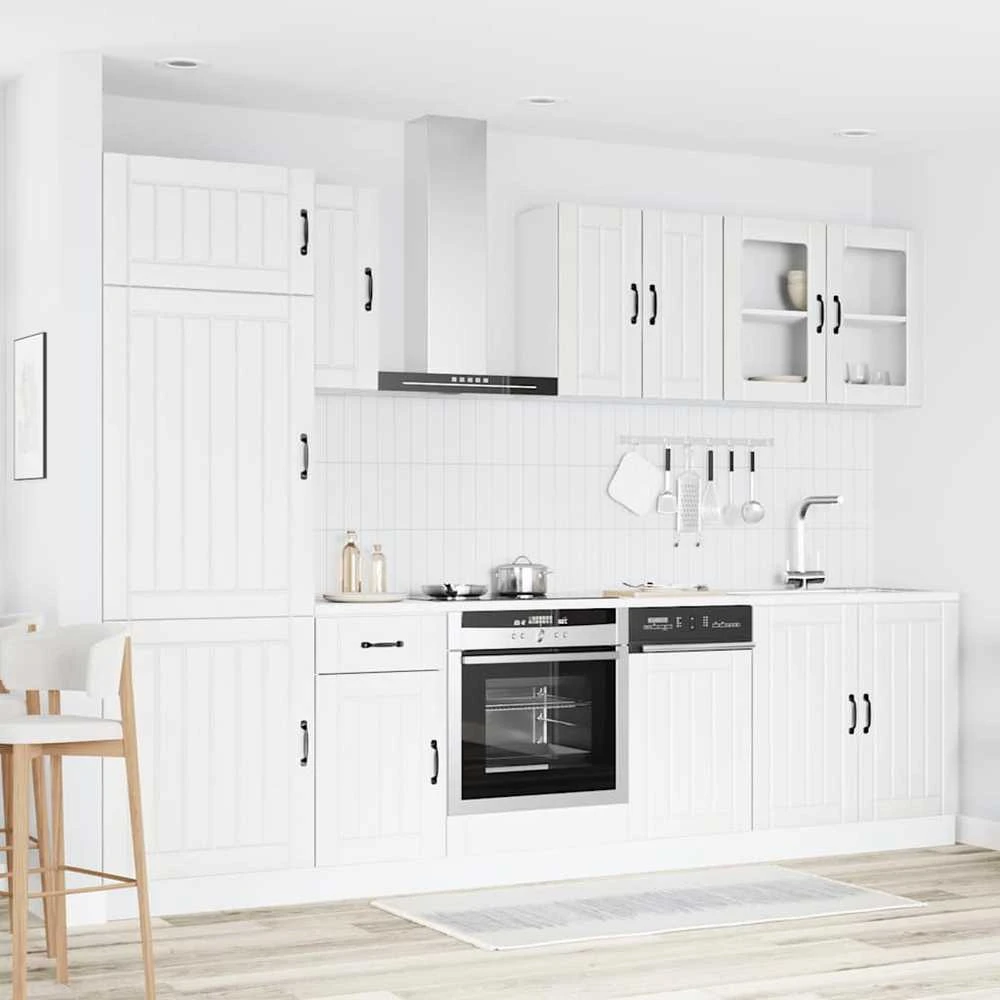 Virtuvinių spintelių komplektas, 8 dalių, Lucca, balta