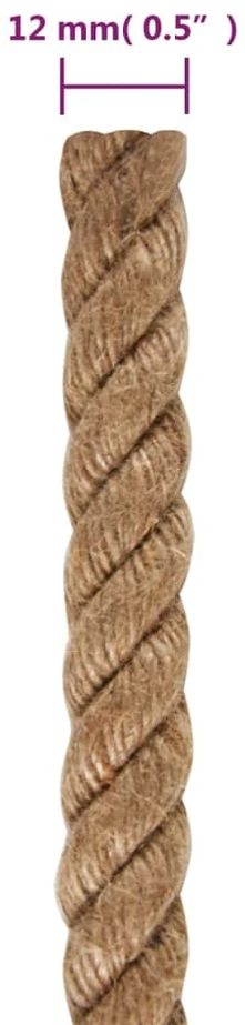Virvė, 100% džiutas, 12mm, 100m
