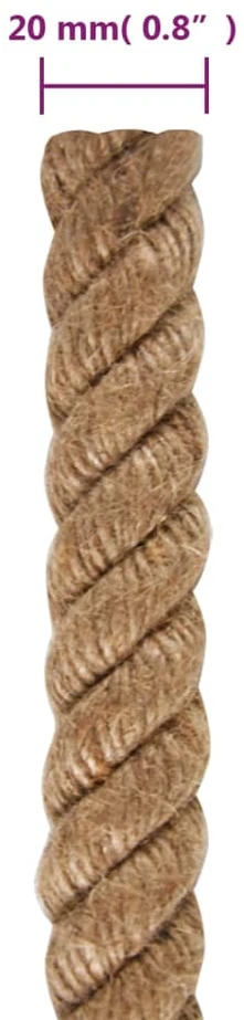 Virvė, 100% džiutas, 20mm, 50m