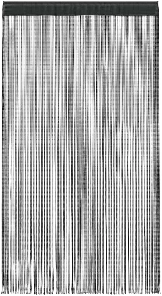 Virvelinės užuolaidos, 2vnt., 140x250cm, juodos spalvos